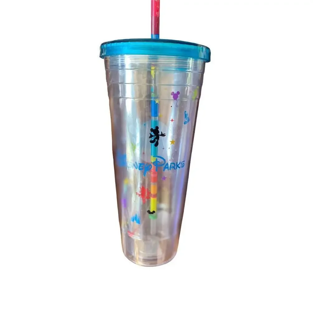 2015 Starbucks Disney Parks Disney Venti 24 oz Tumbler With Green Straw